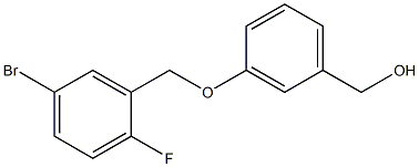 {3-[(5-bromo-2-fluorophenyl)methoxy]phenyl}methanol Struktur