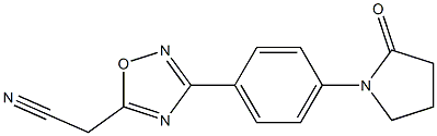 {3-[4-(2-oxopyrrolidin-1-yl)phenyl]-1,2,4-oxadiazol-5-yl}acetonitrile Struktur