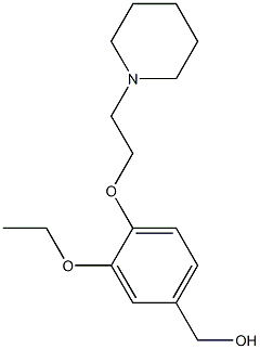 {3-ethoxy-4-[2-(piperidin-1-yl)ethoxy]phenyl}methanol Struktur