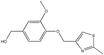 {3-methoxy-4-[(2-methyl-1,3-thiazol-4-yl)methoxy]phenyl}methanol Struktur