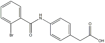 {4-[(2-bromobenzoyl)amino]phenyl}acetic acid Struktur