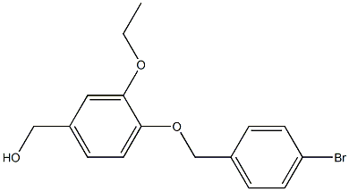 {4-[(4-bromophenyl)methoxy]-3-ethoxyphenyl}methanol Struktur