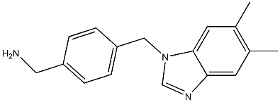 {4-[(5,6-dimethyl-1H-1,3-benzodiazol-1-yl)methyl]phenyl}methanamine Struktur