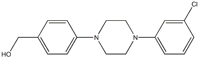 {4-[4-(3-chlorophenyl)piperazin-1-yl]phenyl}methanol Struktur