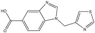 1-(1,3-thiazol-4-ylmethyl)-1H-1,3-benzodiazole-5-carboxylic acid Struktur