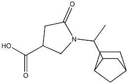 1-(1-{bicyclo[2.2.1]heptan-2-yl}ethyl)-5-oxopyrrolidine-3-carboxylic acid Struktur