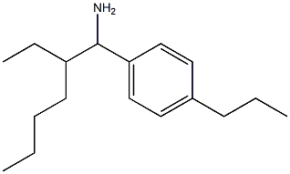 1-(1-amino-2-ethylhexyl)-4-propylbenzene Struktur