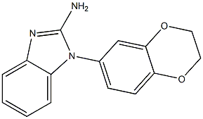 1-(2,3-dihydro-1,4-benzodioxin-6-yl)-1H-1,3-benzodiazol-2-amine Struktur