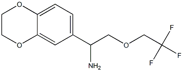 1-(2,3-dihydro-1,4-benzodioxin-6-yl)-2-(2,2,2-trifluoroethoxy)ethanamine Struktur