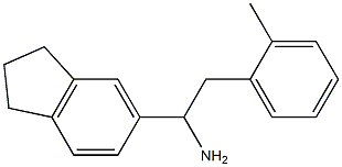 1-(2,3-dihydro-1H-inden-5-yl)-2-(2-methylphenyl)ethan-1-amine Struktur