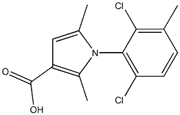 1-(2,6-dichloro-3-methylphenyl)-2,5-dimethyl-1H-pyrrole-3-carboxylic acid Struktur