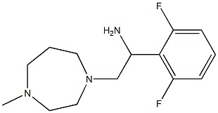 1-(2,6-difluorophenyl)-2-(4-methyl-1,4-diazepan-1-yl)ethan-1-amine Struktur