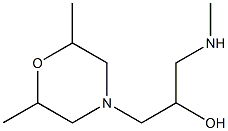 1-(2,6-dimethylmorpholin-4-yl)-3-(methylamino)propan-2-ol Struktur