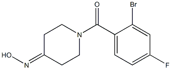 1-(2-bromo-4-fluorobenzoyl)piperidin-4-one oxime Struktur