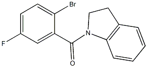 1-(2-bromo-5-fluorobenzoyl)indoline Struktur