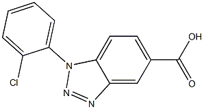 1-(2-chlorophenyl)-1H-1,2,3-benzotriazole-5-carboxylic acid Struktur