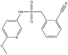 1-(2-cyanophenyl)-N-(6-methoxypyridin-3-yl)methanesulfonamide Struktur