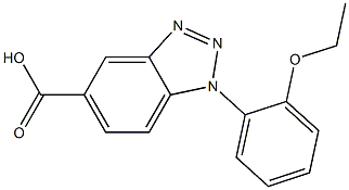 1-(2-ethoxyphenyl)-1H-1,2,3-benzotriazole-5-carboxylic acid Struktur