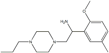 1-(2-methoxy-5-methylphenyl)-2-(4-propylpiperazin-1-yl)ethanamine Struktur