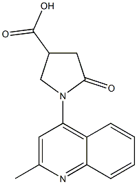 1-(2-methylquinolin-4-yl)-5-oxopyrrolidine-3-carboxylic acid Struktur