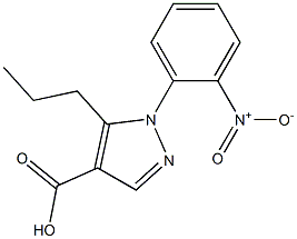 1-(2-nitrophenyl)-5-propyl-1H-pyrazole-4-carboxylic acid Struktur