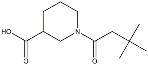 1-(3,3-dimethylbutanoyl)piperidine-3-carboxylic acid Struktur