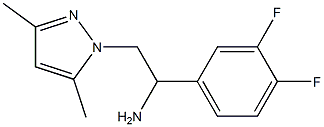 1-(3,4-difluorophenyl)-2-(3,5-dimethyl-1H-pyrazol-1-yl)ethanamine Struktur