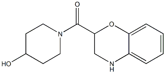 1-(3,4-dihydro-2H-1,4-benzoxazin-2-ylcarbonyl)piperidin-4-ol Struktur