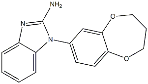 1-(3,4-dihydro-2H-1,5-benzodioxepin-7-yl)-1H-1,3-benzodiazol-2-amine Struktur