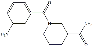 1-(3-aminobenzoyl)piperidine-3-carboxamide Struktur