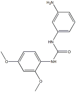 1-(3-aminophenyl)-3-(2,4-dimethoxyphenyl)urea Struktur