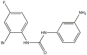 1-(3-aminophenyl)-3-(2-bromo-4-fluorophenyl)urea Struktur