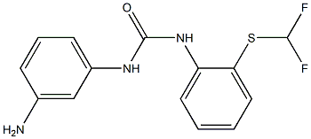 1-(3-aminophenyl)-3-{2-[(difluoromethyl)sulfanyl]phenyl}urea Struktur