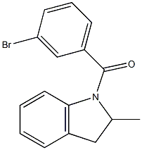 1-(3-bromobenzoyl)-2-methylindoline Struktur