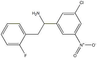 1-(3-chloro-5-nitrophenyl)-2-(2-fluorophenyl)ethan-1-amine Struktur