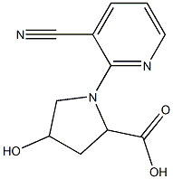 1-(3-cyanopyridin-2-yl)-4-hydroxypyrrolidine-2-carboxylic acid Struktur