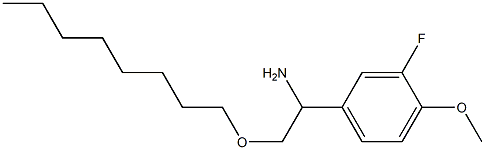 1-(3-fluoro-4-methoxyphenyl)-2-(octyloxy)ethan-1-amine Struktur