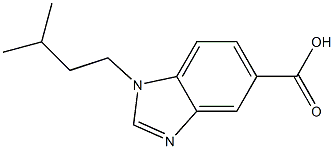 1-(3-methylbutyl)-1H-1,3-benzodiazole-5-carboxylic acid Struktur