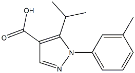 1-(3-methylphenyl)-5-(propan-2-yl)-1H-pyrazole-4-carboxylic acid Struktur