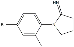 1-(4-bromo-2-methylphenyl)pyrrolidin-2-imine Struktur