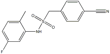 1-(4-cyanophenyl)-N-(5-fluoro-2-methylphenyl)methanesulfonamide Struktur