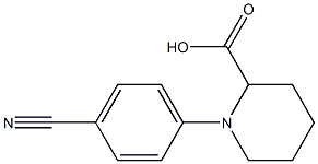 1-(4-cyanophenyl)piperidine-2-carboxylic acid Struktur