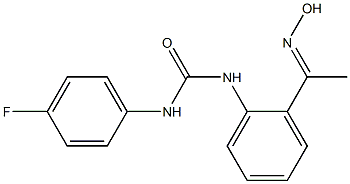 1-(4-fluorophenyl)-3-{2-[1-(hydroxyimino)ethyl]phenyl}urea Struktur