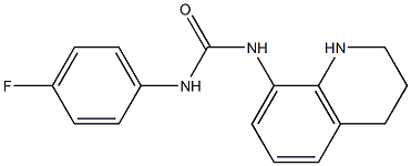 1-(4-fluorophenyl)-3-1,2,3,4-tetrahydroquinolin-8-ylurea Struktur