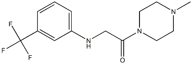 1-(4-methylpiperazin-1-yl)-2-{[3-(trifluoromethyl)phenyl]amino}ethan-1-one Struktur