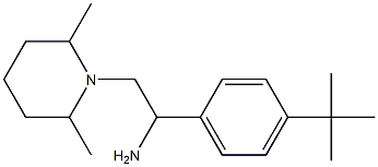 1-(4-tert-butylphenyl)-2-(2,6-dimethylpiperidin-1-yl)ethan-1-amine Struktur