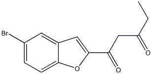 1-(5-bromo-1-benzofuran-2-yl)pentane-1,3-dione Struktur