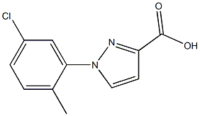 1-(5-chloro-2-methylphenyl)-1H-pyrazole-3-carboxylic acid Struktur