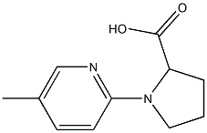 1-(5-methylpyridin-2-yl)pyrrolidine-2-carboxylic acid Struktur