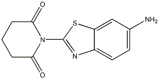 1-(6-amino-1,3-benzothiazol-2-yl)piperidine-2,6-dione Struktur